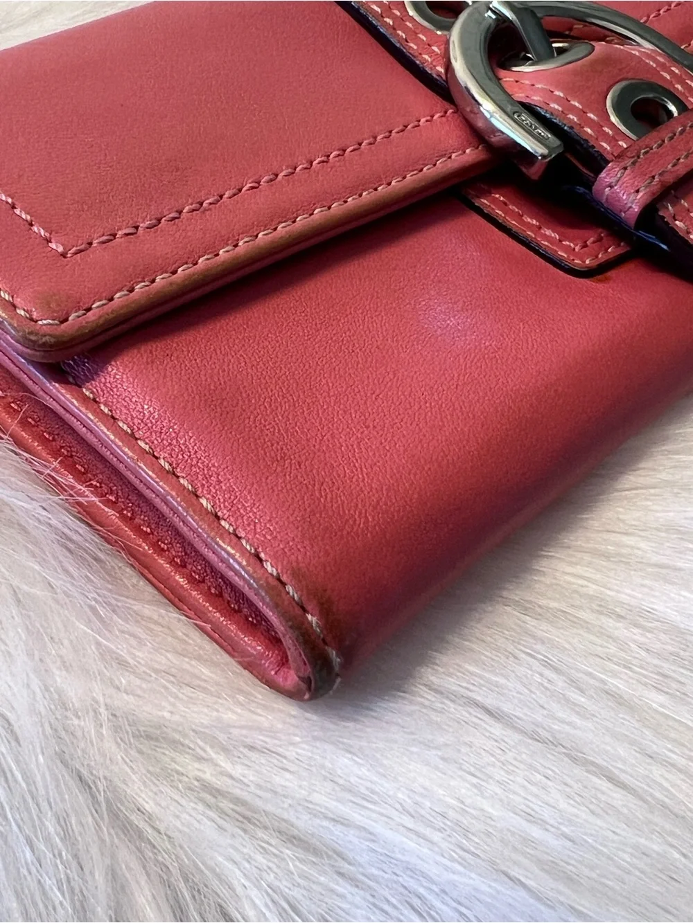 Coach Y2K Pink Soho Buckle Wallet